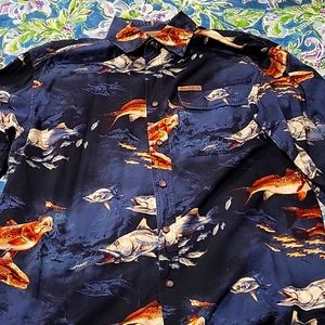 Magellan Trout and Redfish Long Sleeve Button Up Men's Medium